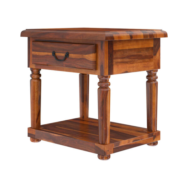 Fortix solid wood end table