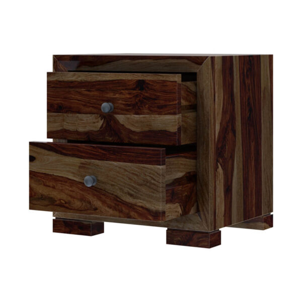 Marlux wood bedside table in espresso finish - Image 3