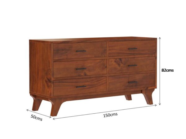 Lumix edge solid acacia wood dresser - Image 7