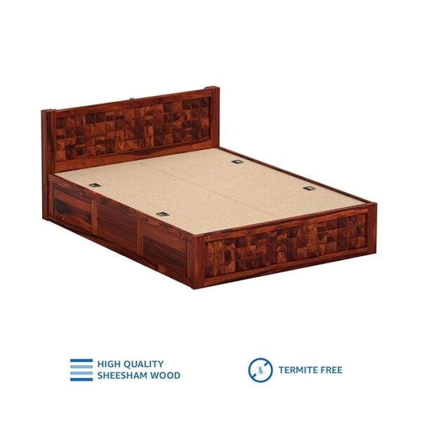 dimand wooden sheesham bed - Image 2