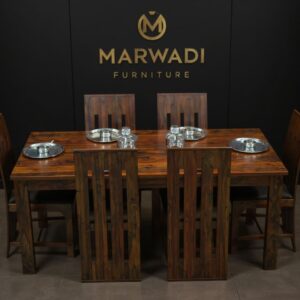 wooden sheesham dining set (6seater)